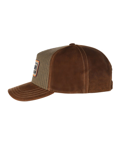 Stetson Trucker Cap, Baumwoll-Leinen-Streifen | Braun