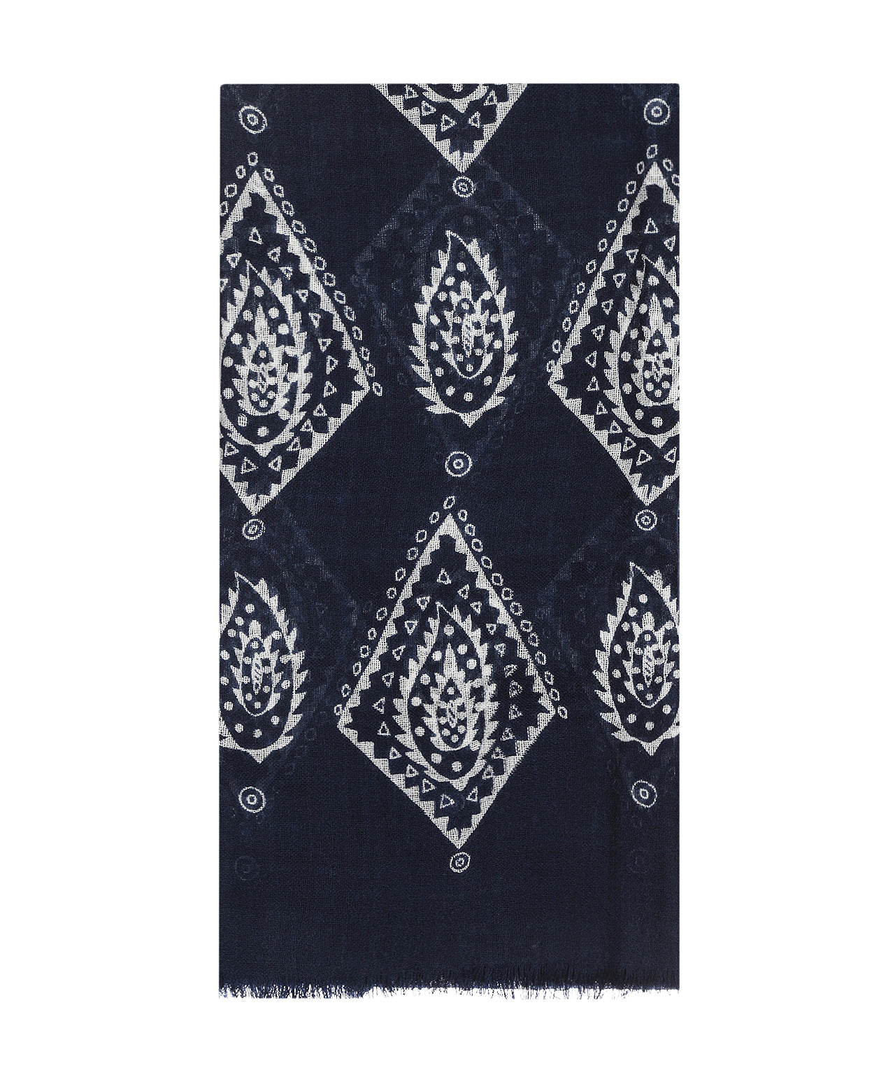 Stetson-Schal Sommer Abstraktes Paisley | Marineblau