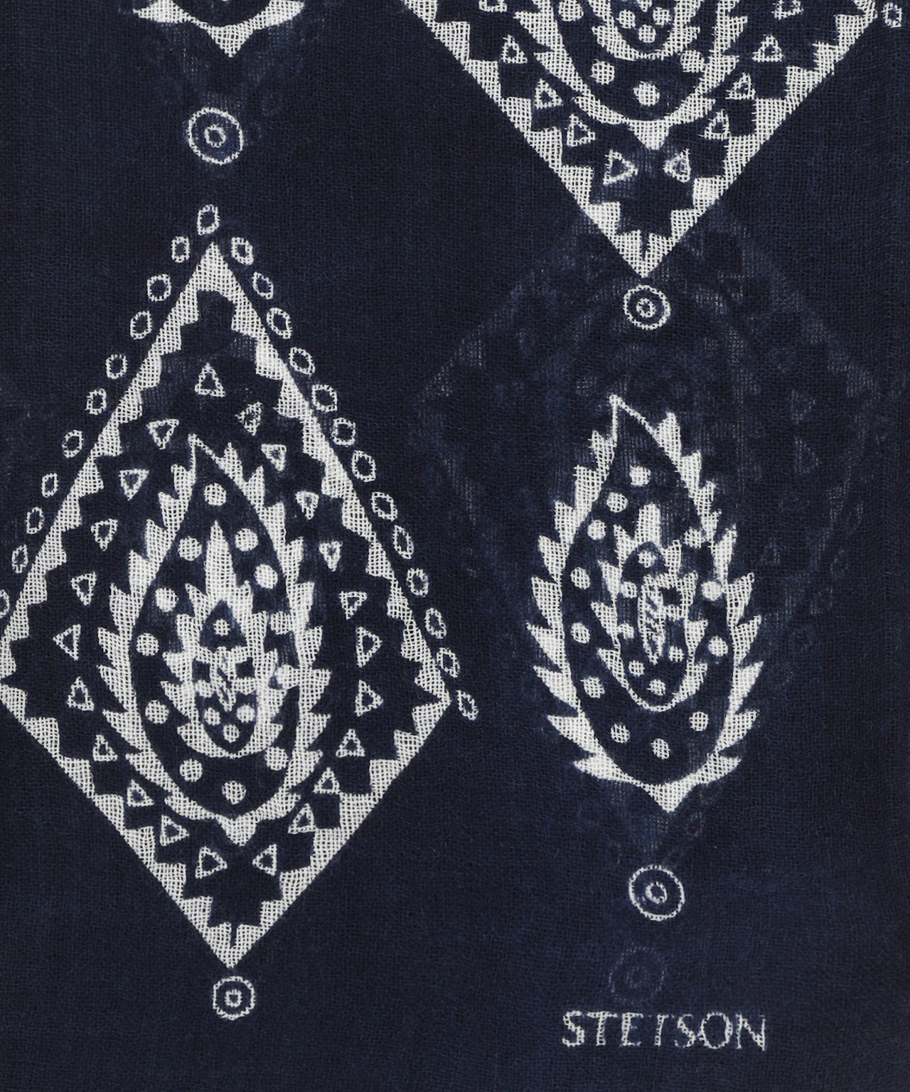 Stetson-Schal Sommer Abstraktes Paisley | Marineblau