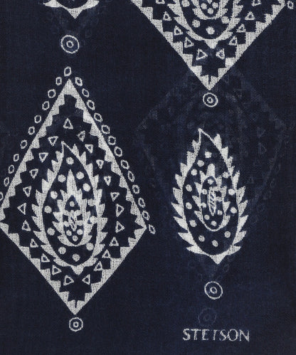 Stetson-Schal Sommer Abstraktes Paisley | Marineblau