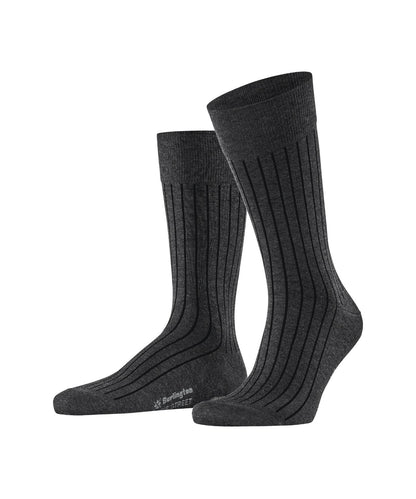 Burlington Socken Duke Street | Anthrazit Mel. 
