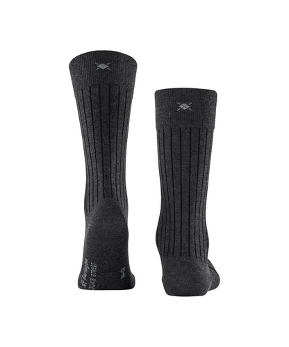 Burlington Socken Duke Street | Anthrazit Mel. 