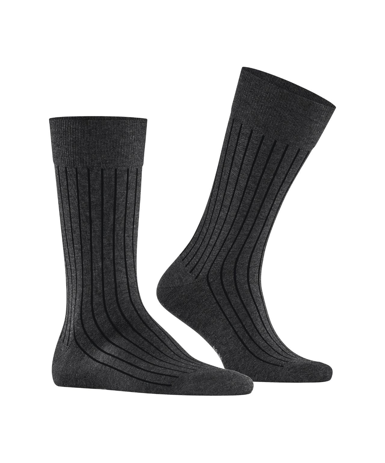 Burlington Socken Duke Street | Anthrazit Mel. 