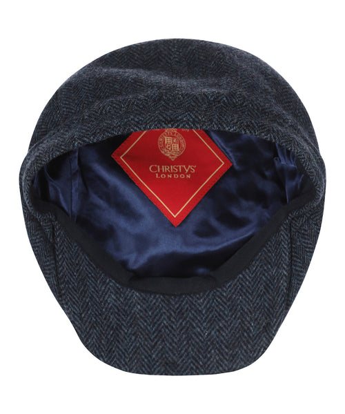 Christy Newsboy Tweed Cap | Blauw
