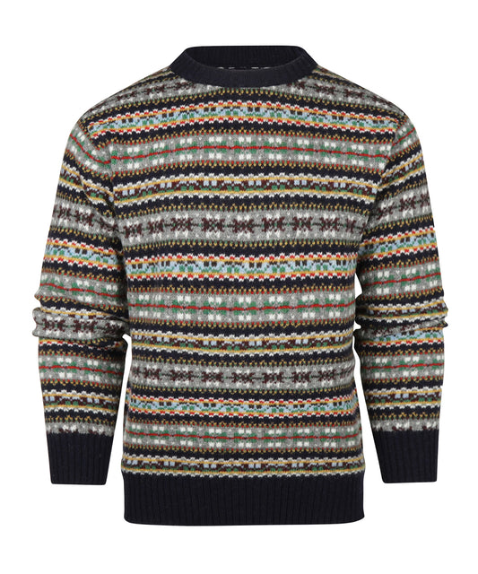 Scottish Made Fairisle Crew | Navy