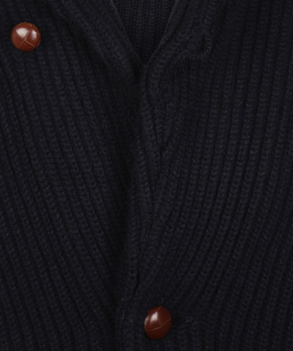Vest Sjaalkraag Cashmere | Dark Navy