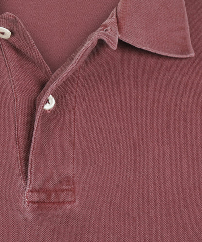 Polo Korte Mouw Garment Dyed | Bordeaux