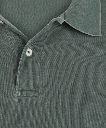 Polo Korte Mouw Garment Dyed | Donkergroen