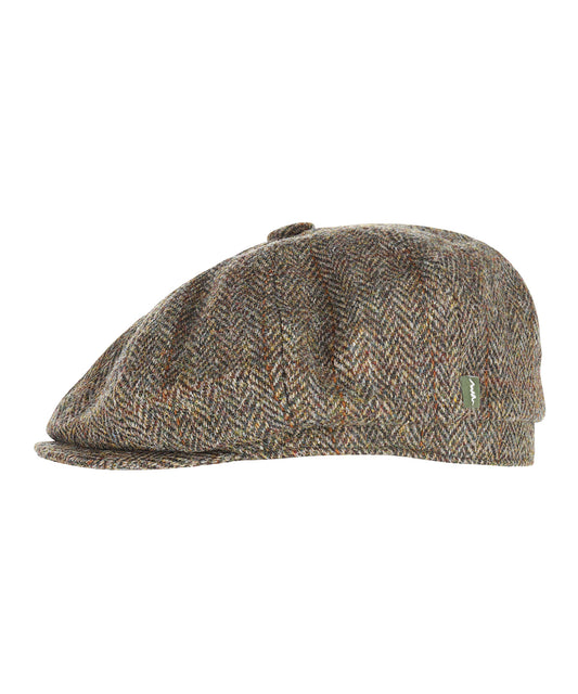 Harris Tweed Schiebermütze | Heidegrün