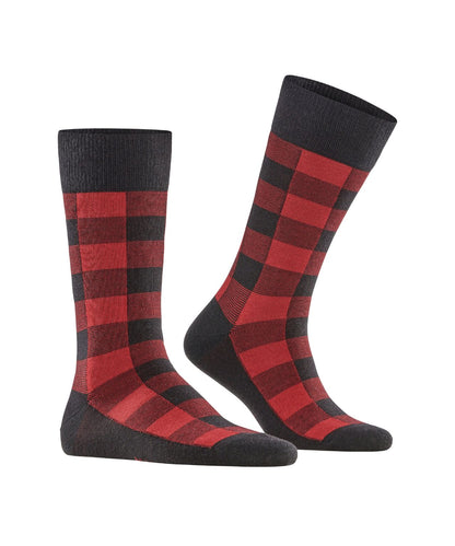 Buffalo-Check-Socken | Schwarz