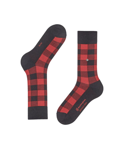 Buffalo-Check-Socken | Schwarz