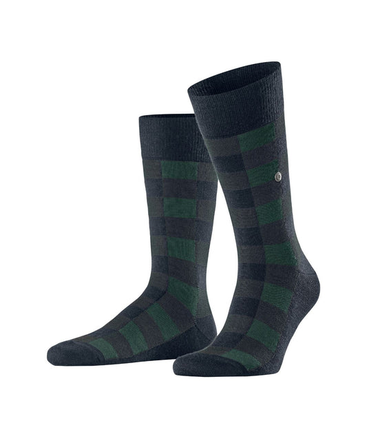 Socken mit Karomuster | Marineblau