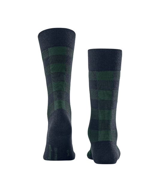 Socken mit Karomuster | Marineblau
