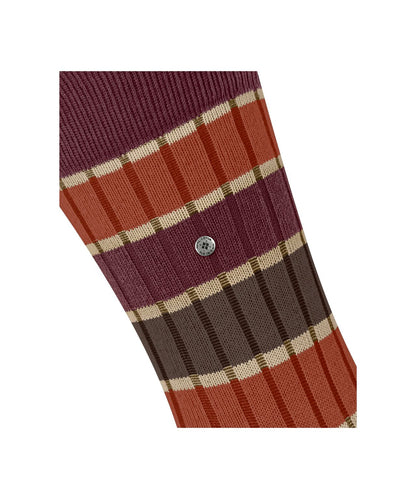 Socken Beaming | Bordeaux Braun Orange Streifen