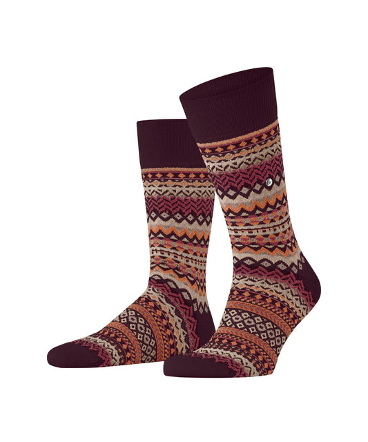 Sokken Fair Isle | Claret