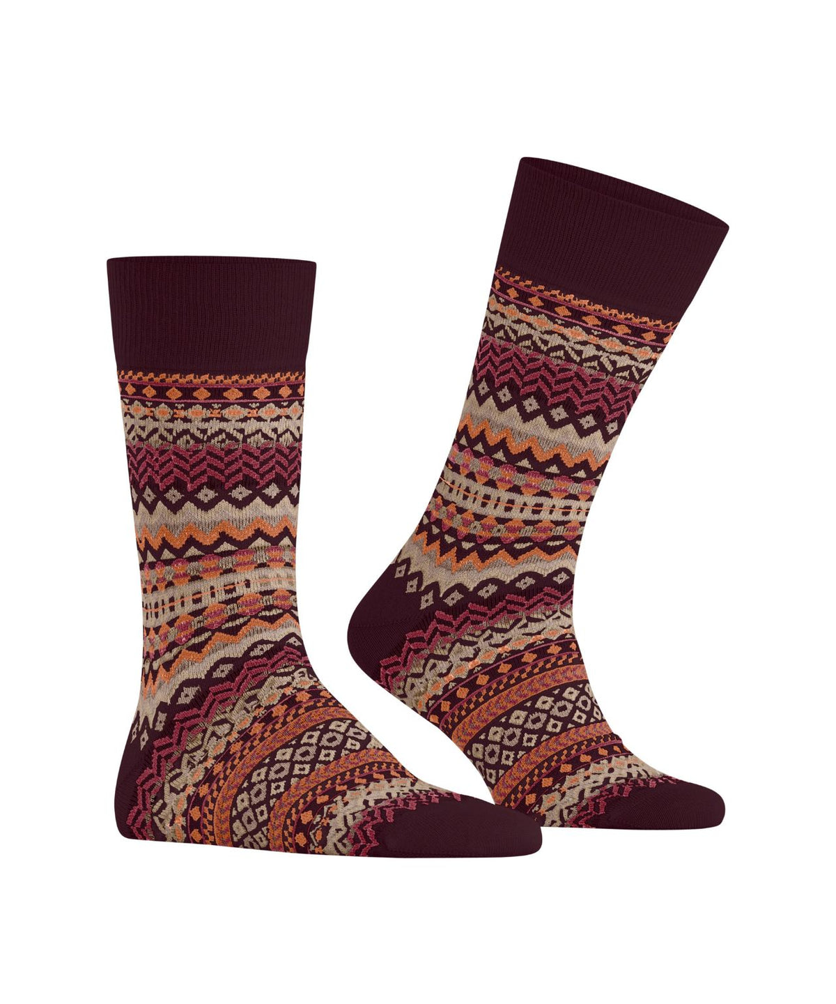 Sokken Fair Isle | Claret