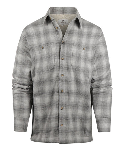 Flannel Fleece Lined Shirt | Mountain Grey Plaid