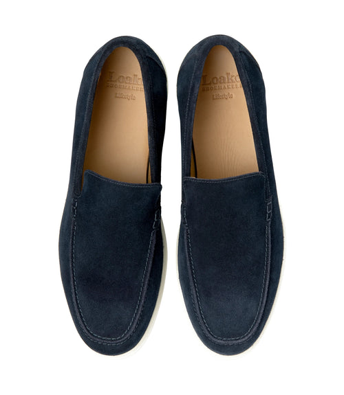 Loake Tuscany Apron Loafer Suéde | Navy Blauw