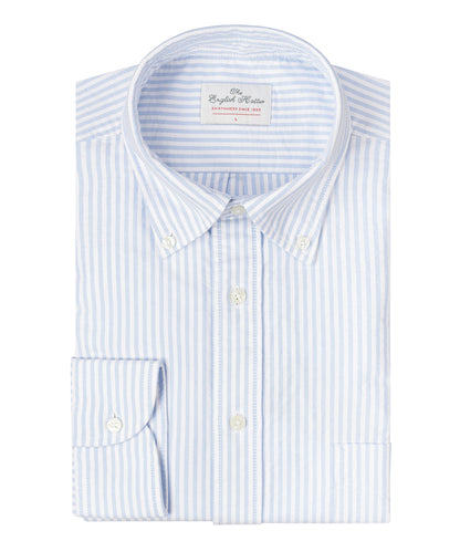 Oxford-Hemd mit Button-Down-Kragen | Hellblau-weiß gestreift