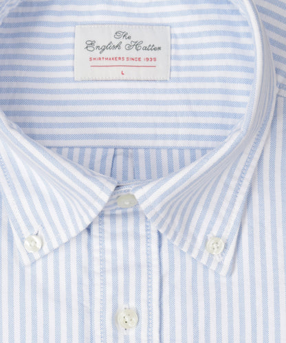Oxford-Hemd mit Button-Down-Kragen | Hellblau-weiß gestreift