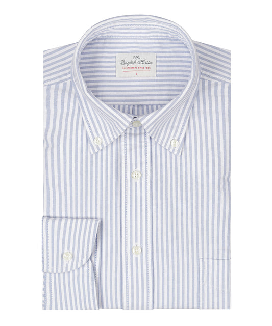 Oxford Hemd Button Down | Dunkelblau Weiß Gestreift