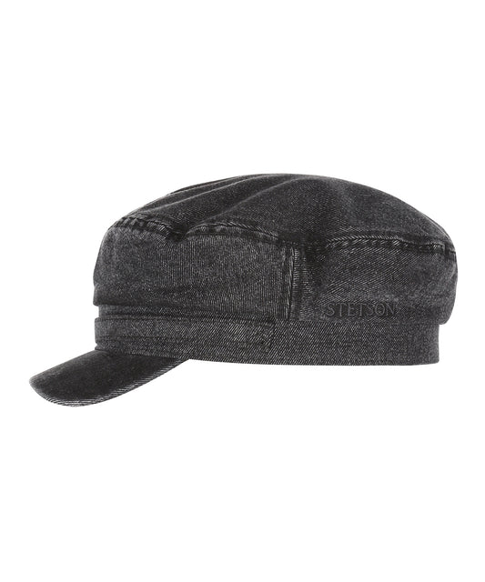 Fishermans Cap Riders Black Denim | Denim Zwart
