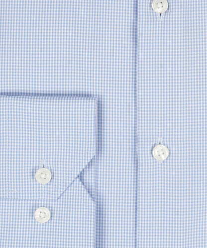 Non Iron Shirt Semi Widespread | Middenblauw ruit