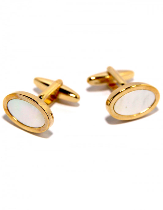 Manchetknopen | Oval Goudkleur