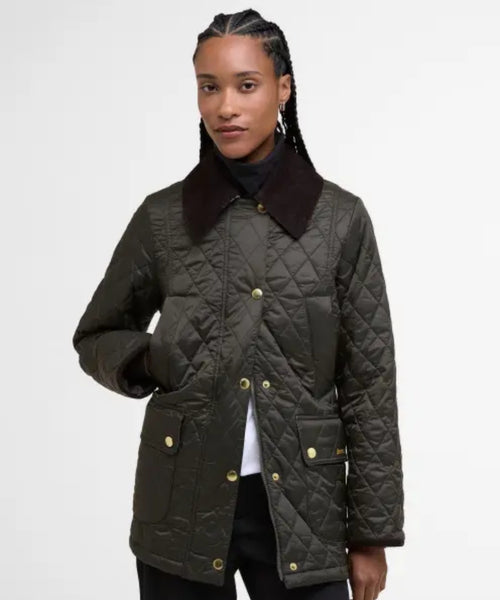Barbour Modern Beadnell Quilted Dames Jacket | Groen