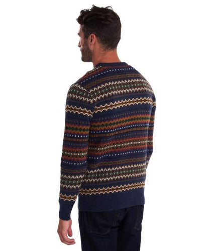 Barbour Fairisle Pullover mit Rundhalsausschnitt | Marineblau