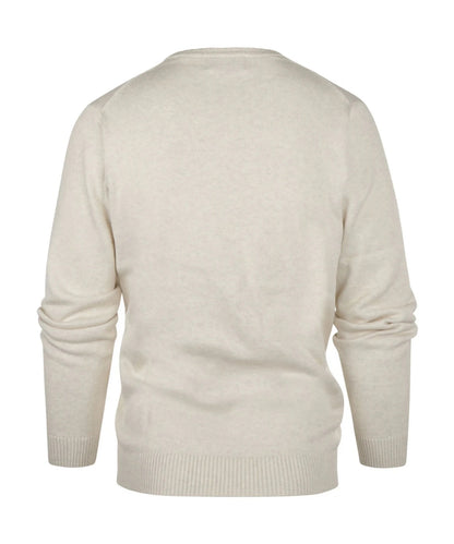 Baumwollpullover mit V-Ausschnitt | Braun
