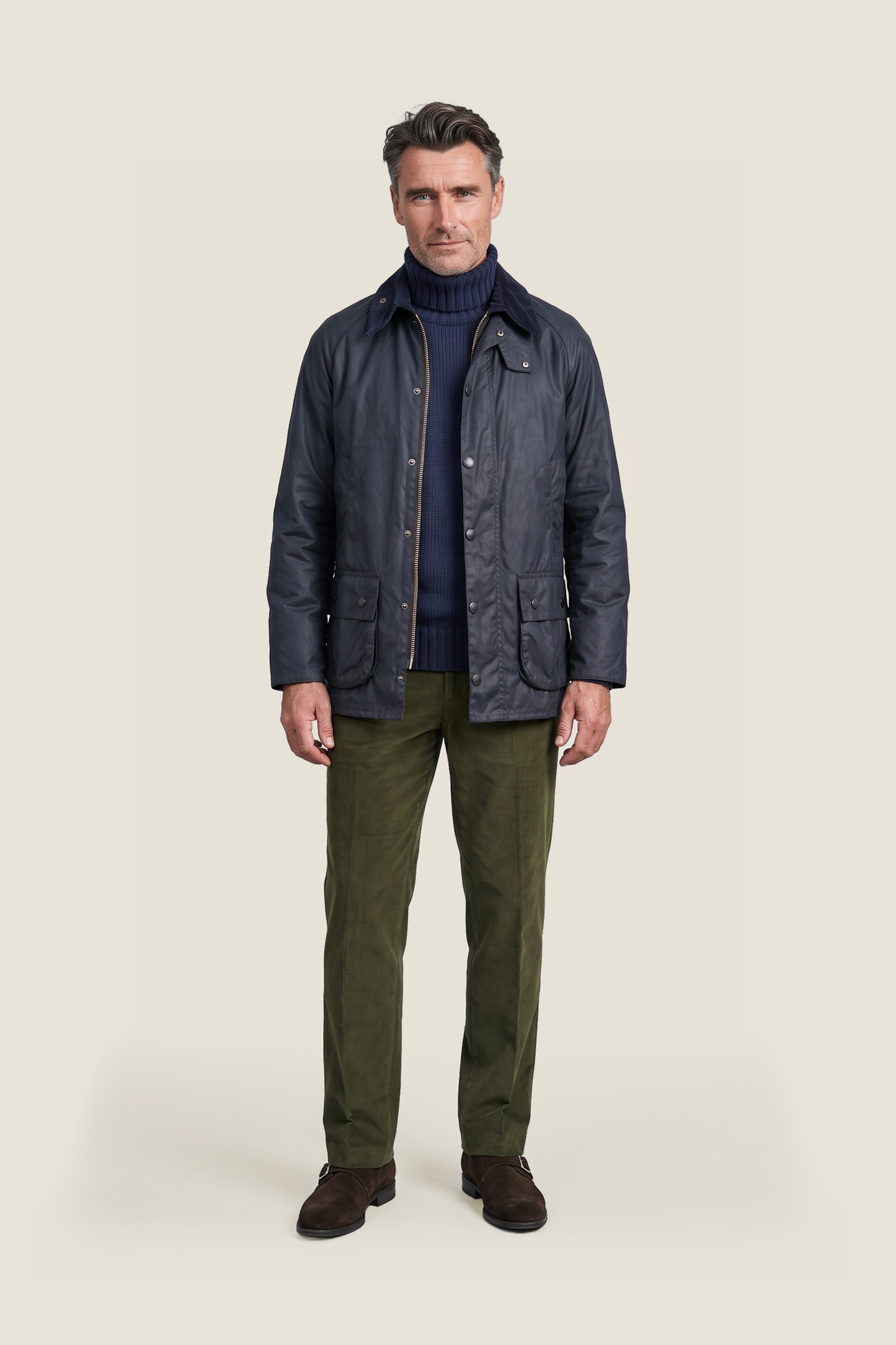 Waxed jacket Beaufort | Navy Blue