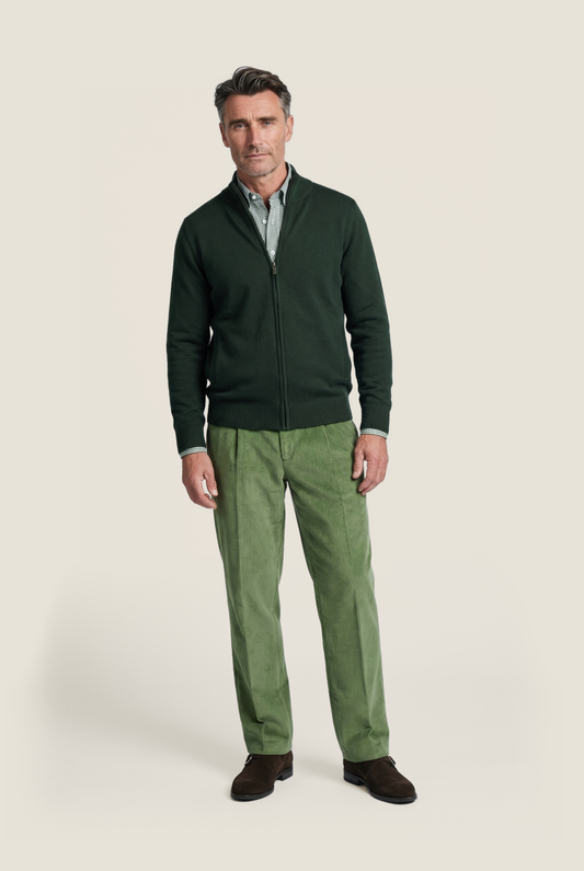 Merino Zip Vest | Green