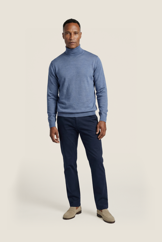 Turtleneck Merino wool | Bleu Mix