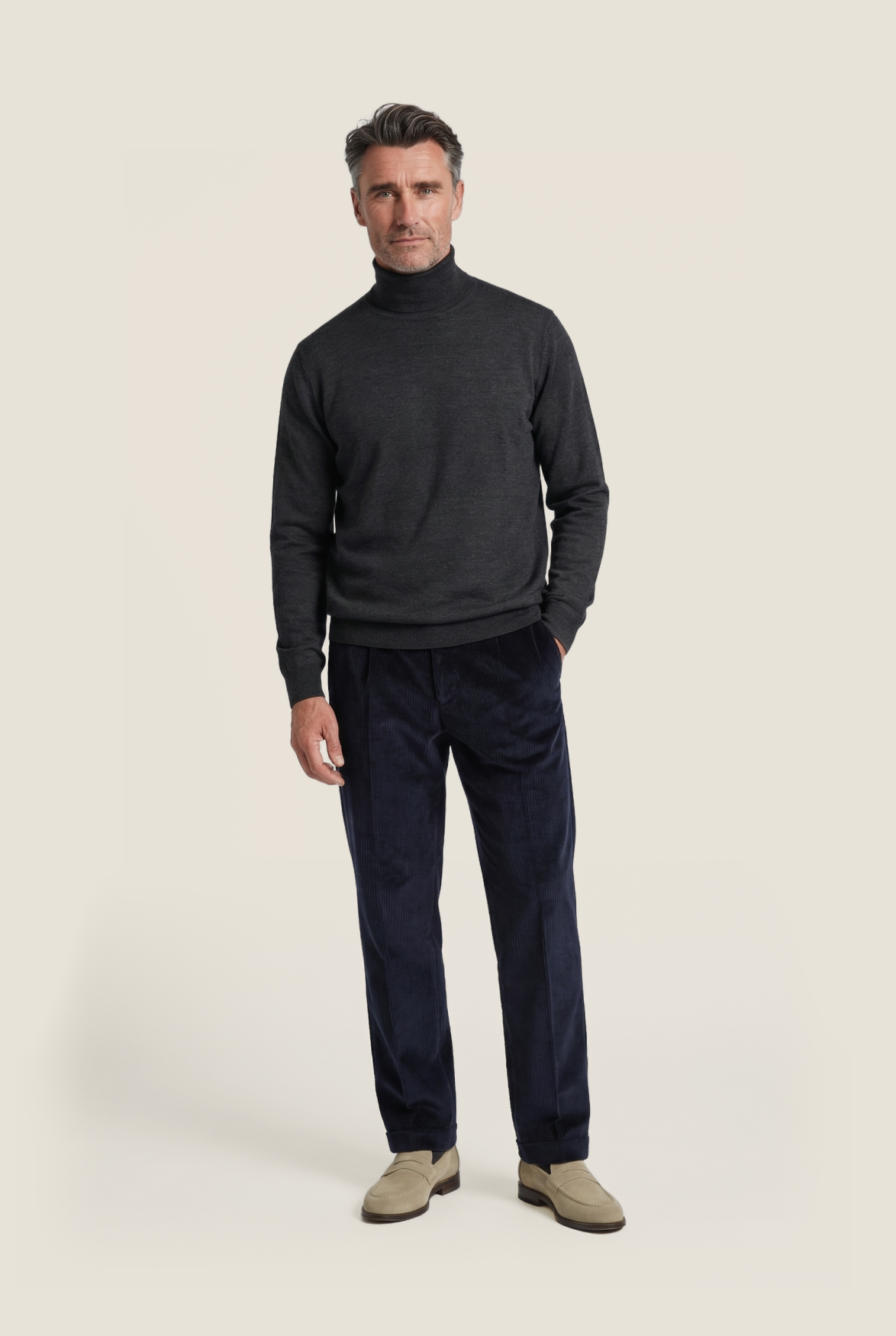 Turtleneck Merino wool | Charcoal