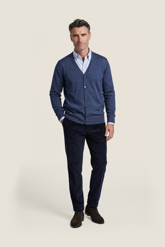 Merino Vest | Light Indigo