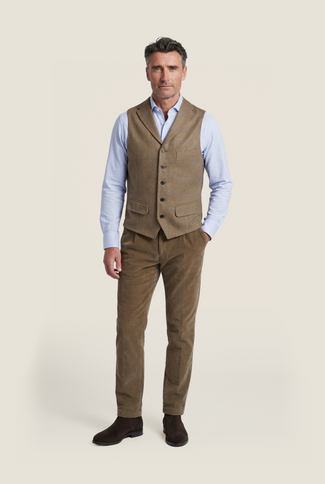 Wellington Gilet 100% Zijde | Bruin