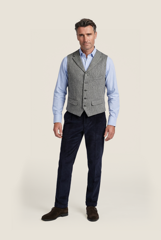 Harris Tweed Gilet | Grijs